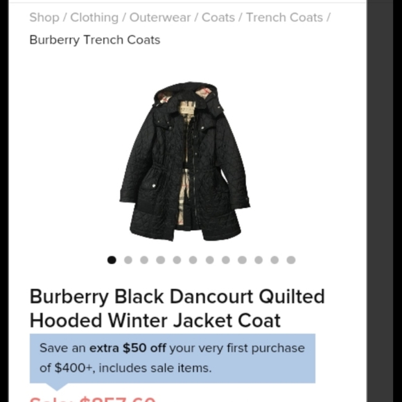 burberry black dancourt quilted hooded winter jacket coat